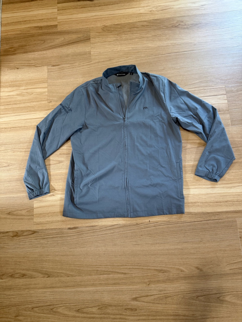 Travis Matthew Golf Full Zip Jacket Men's XL Lightweight Gray Greentek